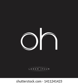 oh o h logo Initial Letter Split Lowercase Modern Style