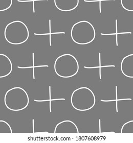 Oh Plus white on grey seamless background pattern vector surface design