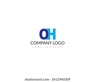 OH Simple Logo Latter Design, Shutterstock - Eps 10 