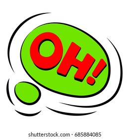 Oh sound effect icon. Cartoon illustration of oh sound effect vector icon for web design