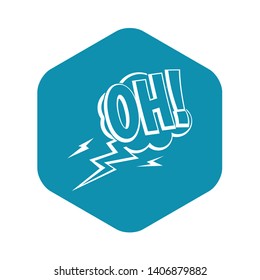 Oh, speech bubble icon. Simple illustration of Oh, speech bubble vector icon for web