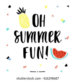 Oh Summer Fun calligraphy