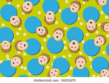 Oh! Surprise, surprise expression, background vector illustration