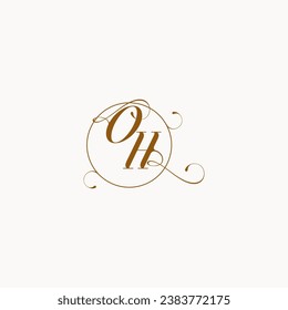 OH uniquely wedding logo symbol of your marriage and you can use it on your wedding stationary