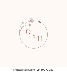 OH wedding monogram logo designideas as inspiration