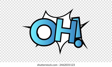 OH word pop art vector illustration, isolated on a transparent background , illustration Vector EPS 10