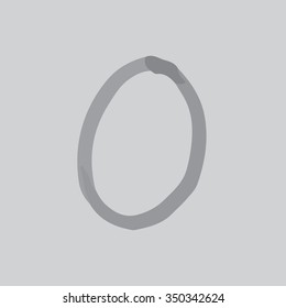 "O"Hand written modern alphabet vector