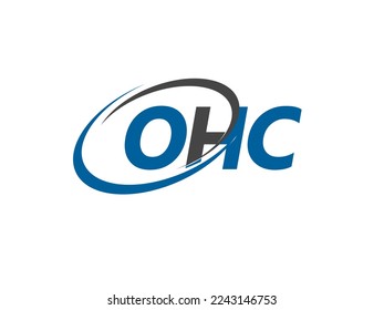 OHC letter creative modern elegant swoosh logo design