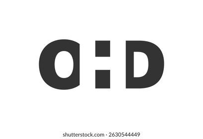 OHD logo design. Initial letter O H D bold font style for tech startups, consulting, corporate branding. Creative company name, headlines typography identity, trendy logotype. Vector illustration.