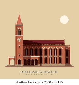 Sinagoga Ohel David - Pune Maharashtra - Ilustración de stock como archivo EPS 10