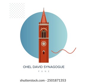 Sinagoga Ohel David - Pune Maharashtra - Ilustración de stock como archivo EPS 10