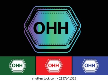 OHH  letter logo and icon design template