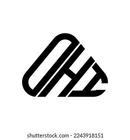 Logo de la carta OHI diseño creativo con gráfico vectorial, logotipo sencillo y moderno de OHI.