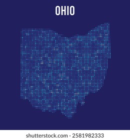 Ohio digital DOTTED MAP on blue background.eps
