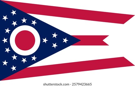 Ohio Flag, Flag of Ohio, USA
