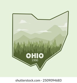 Ohio Forest Design perfeito para adesivos, vestuário, etc