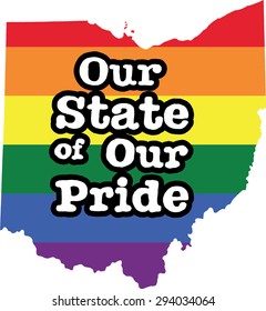 Ohio gay pride vector state sign