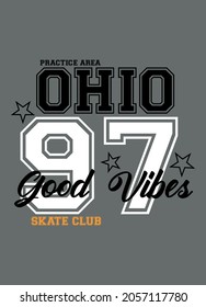ohio good vibes,t-shirt design fashion vector