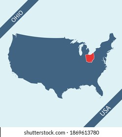 Ohio location on USA map
