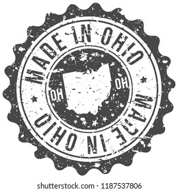 Ohio Made In Map Travel Stamp Icon City Design Tourism Export Seal