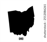 Ohio map. Abstract design, vector illustration