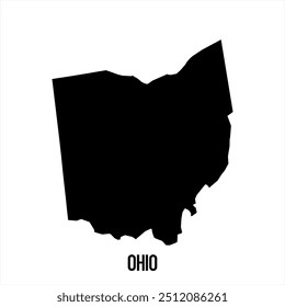 Mapa de Ohio. Design abstrato, ilustração vetorial