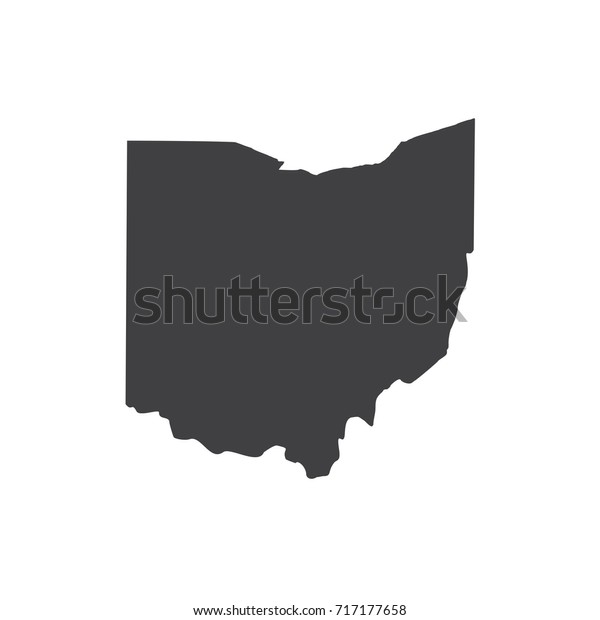 Ohio Map Flat Logo Vector Stock Vector (Royalty Free) 717177658