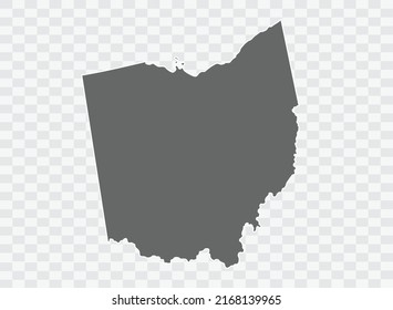 Ohio Map Grey Color On Background Stock Vector (Royalty Free ...