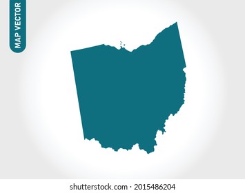 OHIO map High Detailed on white background. Abstract design vector illustration eps 10
