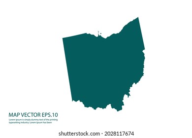 OHIO map High Detailed on white background. Abstract design vector illustration eps 10