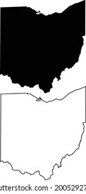 Ohio map icon on white background. Ohio US state sign. Ohio outline symbol. flat style.