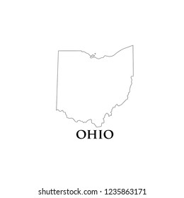 Ohio map icon vector illustration.