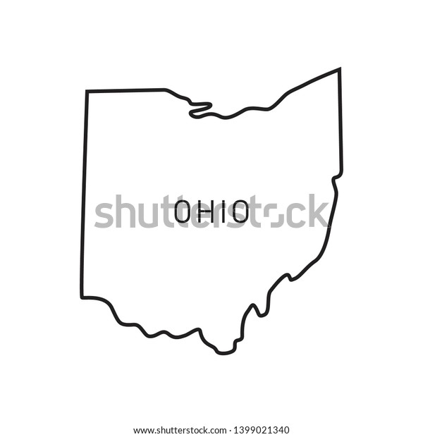 Ohio Map Outline Vector Design Template Stock Vector (Royalty Free ...