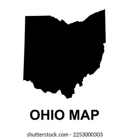 Ohio map shape, united states of america. Flat concept icon symbol vector illustration .