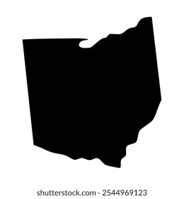 Silueta de mapa de Ohio. Imagen de Vector