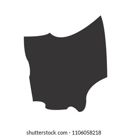 ohio map. Simple black map. Vector eps 08. State of US America Maps.