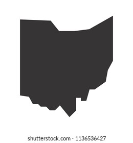 Ohio map. Simple black map. Vector eps 08. State of US America Maps.