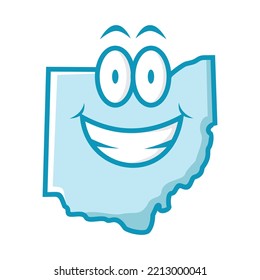 Ohio map and smile illustrations