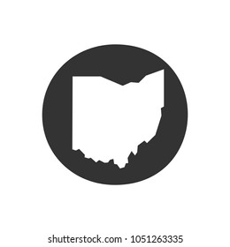 Ohio map symbol. Vector logo.