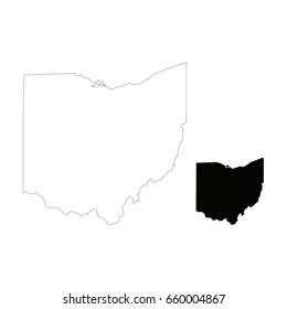 Ohio Map Vector Illustration Stock Vector (Royalty Free) 660004867 ...