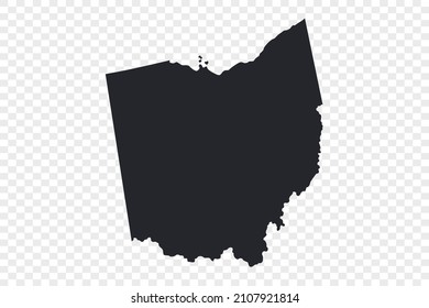 Ohio map vector, Not isolated on transparent background