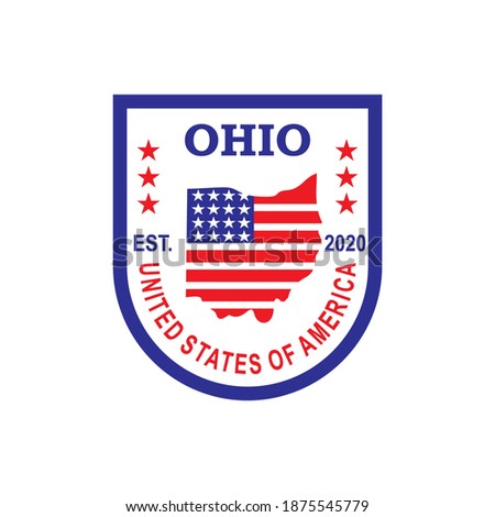 Ohio Map Vector , United States Logo