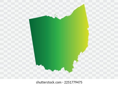 OHIO Map yellowish green Color Background quality files png