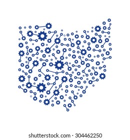 Ohio network gear map logo