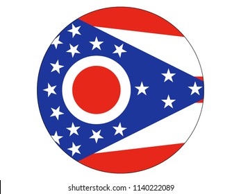 Ohio Round Flag