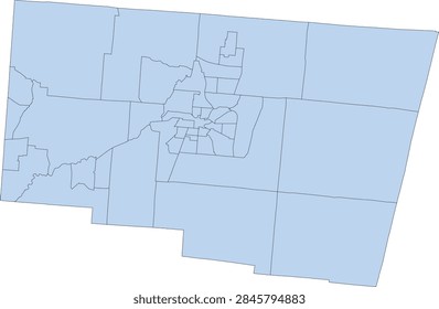Ohio State Clark County vector Census Tract polygon based on Tiger 2020 Census Data