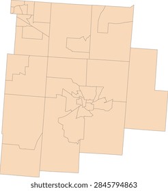 Ohio State Fairfield County vector Census Tract polygon based on Tiger 2020 Census Data
