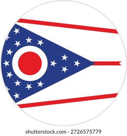 ilustração do ícone do sinalizador de estado ohio 