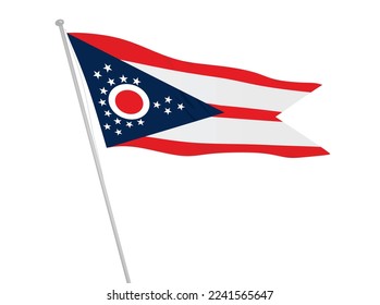 Ohio state flag. vector illustration