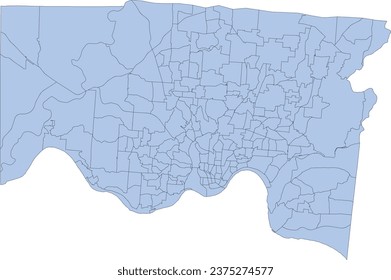 Ohio State Hamilton County map with Census Tracts (2010)